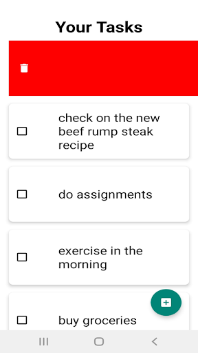 Your Tasks Screen 3