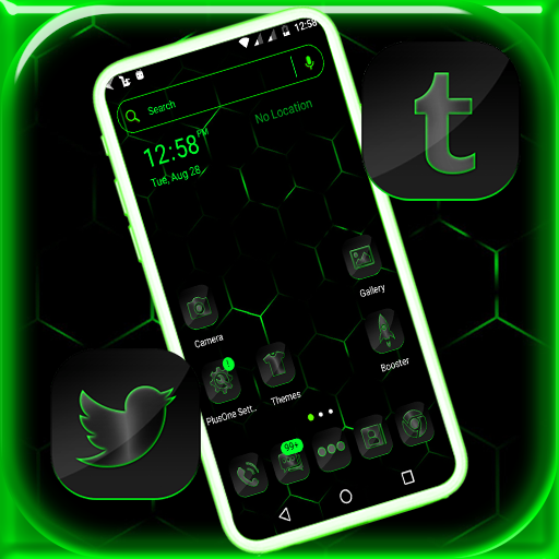 Cool Neon Green Launcher Theme 3.3 Icon