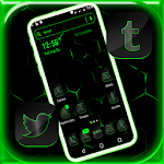 Cover Image of Download Cool Neon Green Launcher Theme  APK