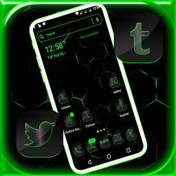 Icon image Cool Neon Green Launcher Theme