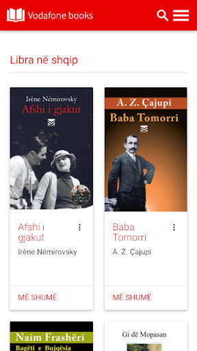 Android application Vodafone Books screenshort