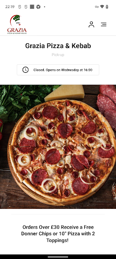 Android application Grazia Pizza & Kebab screenshort