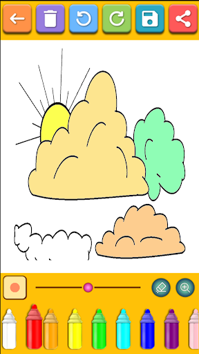 Android application Cute Cloud Coloring Pages screenshort