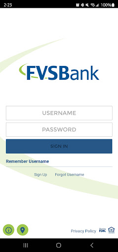 Android application FVSBank screenshort