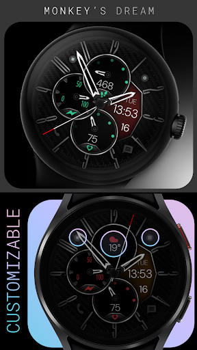 Android application Carbon v7 analog watch face screenshort