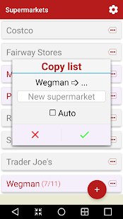 Grocery List - Multi markets