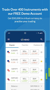 Alvexo: Online CFD Trading App on Forex