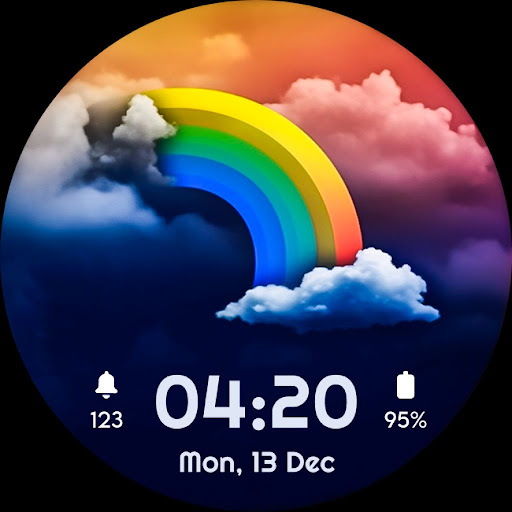 Rainbow Colorful Watchface PRO