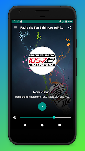 Android application Radio The Fan Baltimore 105.7 screenshort