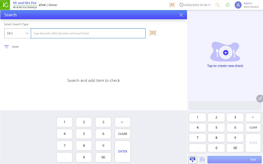 InfoGenesis POS Terminal Screenshot