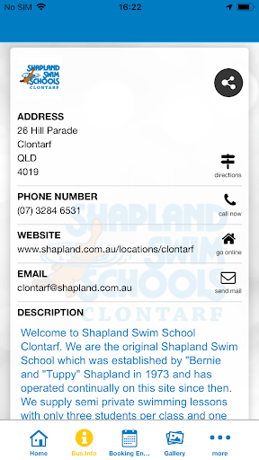 Shapland Swim School Clontarf App
