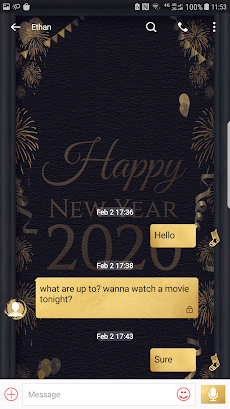 New years night Next SMS skinのおすすめ画像4