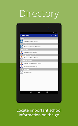 Android application Manhasset Schools Mobile screenshort