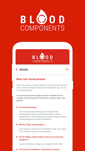 Blood Components Screen 2