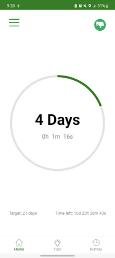 Android application No Fap Goal - Challenge screenshort