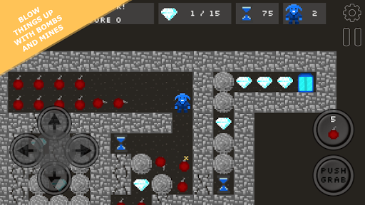Pixel Diamonds Caves Screen 2