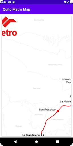 Android application Quito Metro Map screenshort