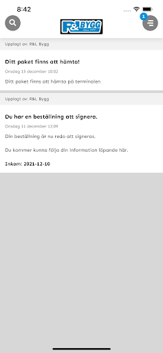 Android application R&L Bygg screenshort