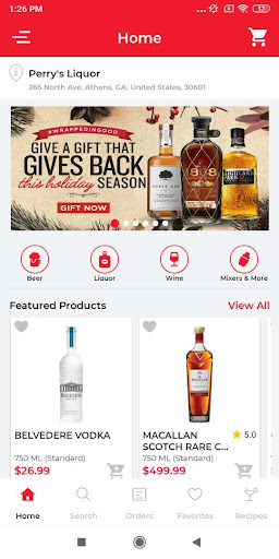 Android application Perry's Liquor screenshort