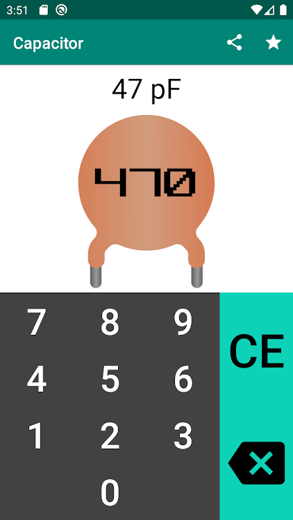 Capacitor Code - Calculator - 1.1 - (Android)