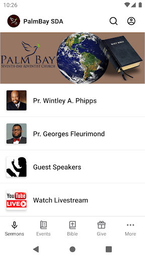 Android application Palm Bay SDA Church App screenshort