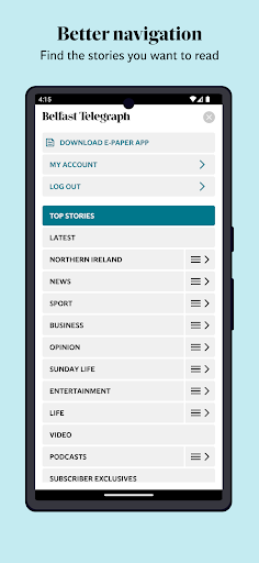 Belfast Telegraph News Screen 3