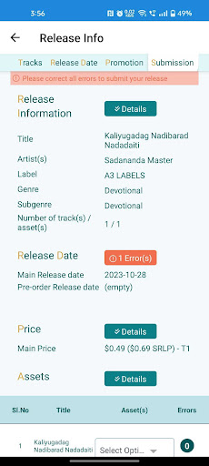 A3 Labels Dashboard Screen 2