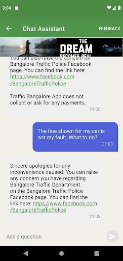 Traffic Bangalore Check Fines