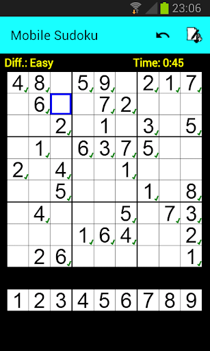 Mobile Sudoku Screen 3