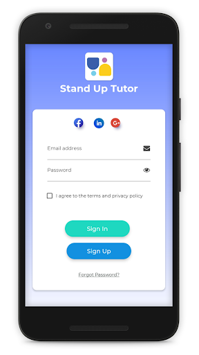 Android application Standup Tutor screenshort