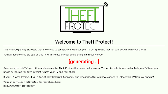 Theft Protect - Sony TV