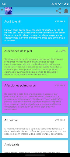 Android application Diccionario de Bio screenshort