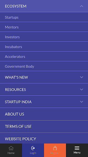 Startup India Hub Screen 3