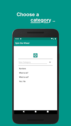 Android application Spin the Wheel screenshort