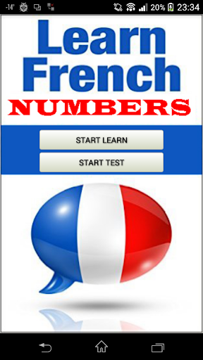 Android application Learn French Numbers screenshort