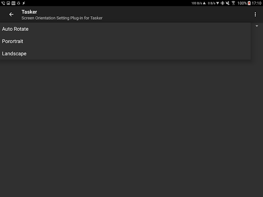 Screen Orientation for Tasker Screen 2