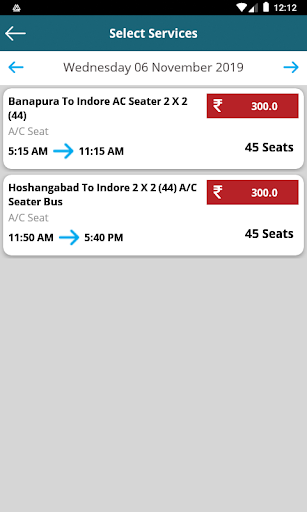 Lahiya Bus Service Screen 3