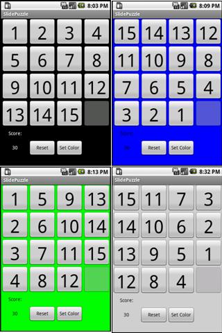 Android application Slide Puzzle (4x4) screenshort