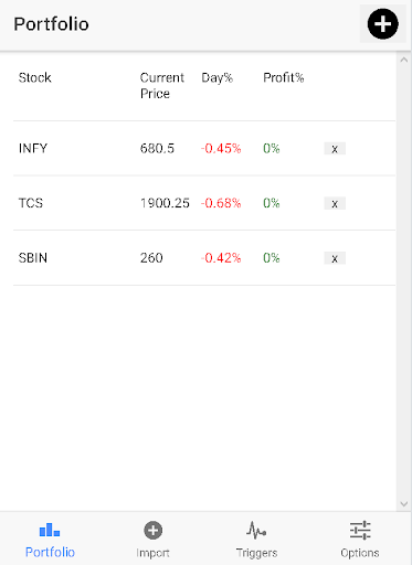 Stock Alerts for India Screenshot