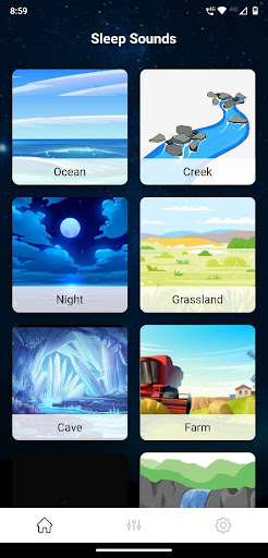 Android application SleepWithSounds screenshort