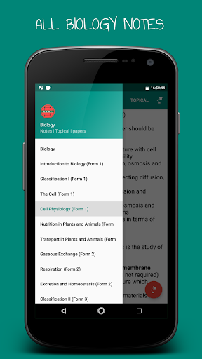 Android application Biology Notes & Papers Form1-4 screenshort