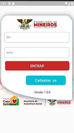 Android application Casa Solidária screenshort