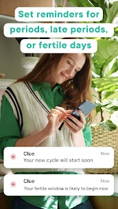 تحميل تطبيق Clue لتتبع الدورة الشهرية apk حساب موعد الدورة الشهرية والحمل للاندرويد 6