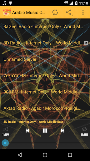 Android application Arabic Music ONLINE screenshort