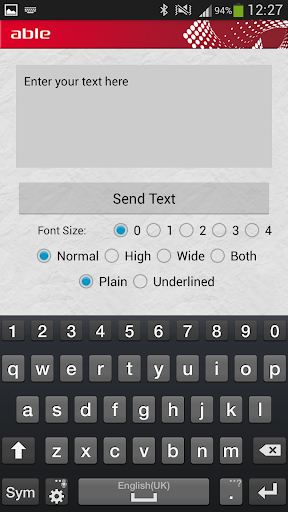 Able Bluetooth Print Screen 2