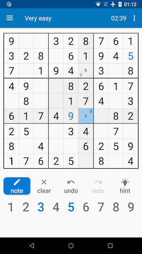 Sudoku screenshot 2