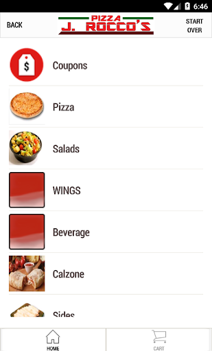 Screenshot of J. Rocco’s Pizza
