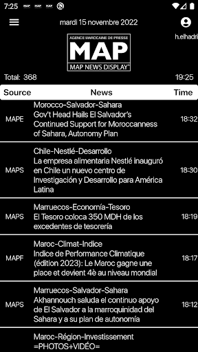 Android application MAP NEWS DISPLAY screenshort