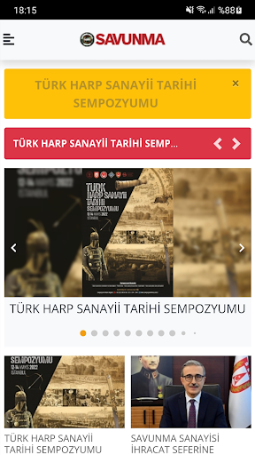 Android application SAVUNMA GAZETESİ screenshort