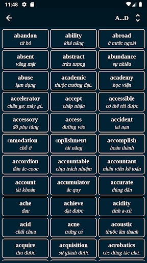 Quiz 5000 từ vựng Tiếng Anh